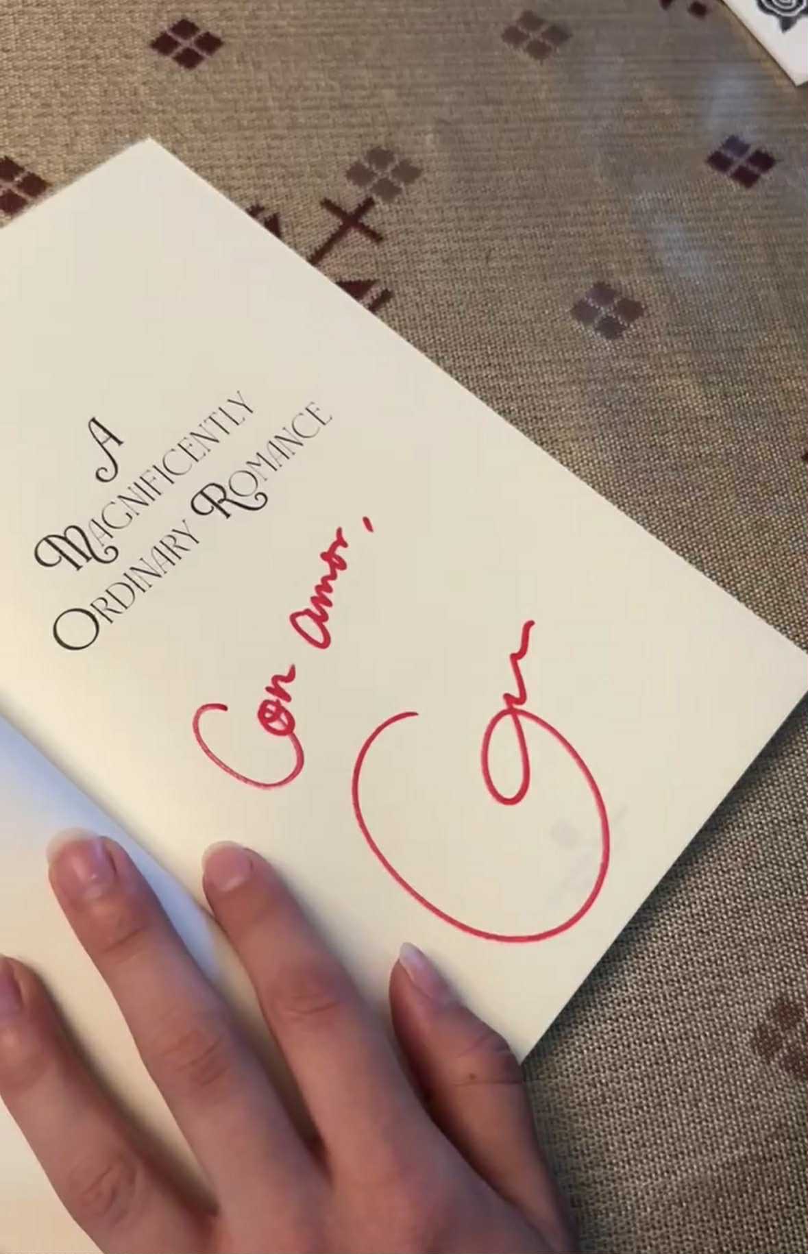 A.M.O.R. (Signed Ink on Page )