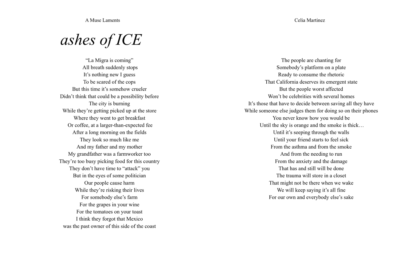 A Muse Laments  - Pre-Order (11/28/25)